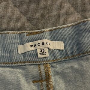 PacSun Blue Patchwork Jean Shorts